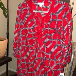 Red rope blouse Charter Club Marintime Muse